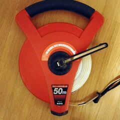 【使用1回のみ】JIS1級　50m巻尺　KDS 4倍速巻き取りの画像