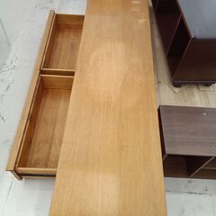 リユースのサカイ栃木店★ジモティ割あり★  TV台 ライトブラウン W170×D45×H45 クリーニング済み TC11413の画像