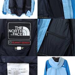 [上下セット] ノースフェイス マウンテンパーカ GORE-TEX ジャケット マウンテンパンツ サミット L ライトブルー ブラック NPW15900/NPW15956 レディース THE NORTH FACEの画像