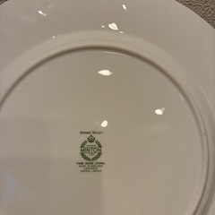 🌹MINTON お皿とエプロンセット⭐️新品タグ付きエプロン　ミントン直径27㎝スプリングバレープレート🌹　の画像