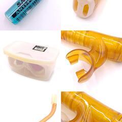 [セット] ツサ ダイビングマスク Splendive 2 TM-7500Q / シュノーケル Imprex ピンク/オレンジ TUSAの画像