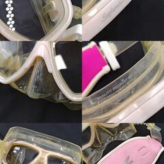 [セット] ツサ ダイビングマスク Splendive 2 TM-7500Q / シュノーケル Imprex ピンク/オレンジ TUSAの画像