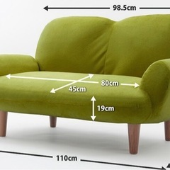 ミニソファ　ホワイト　白の画像