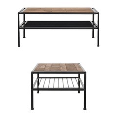 天然木のローテーブルの画像