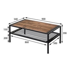 天然木のローテーブルの画像