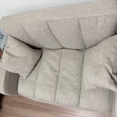 ソファ ベッド ベージュの画像