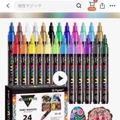 未使用　アクリルマーカー24ほん本の画像