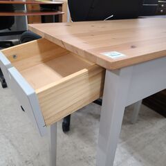 J1724【リユースのサカイ柏店】IKEA　イケア　引き出し付きテーブル　NORRÅSEN　ノッショーセン　パイン材　クリーニング済みの画像