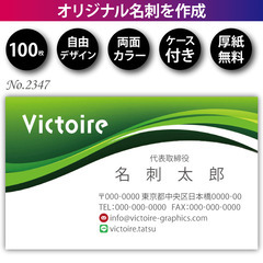 名刺印刷 100枚 両面 フルカラー 紙ケース付 No.2…