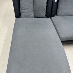 【ジャングルジャングル滋賀草津店】ジモティ来店特価!!　L字ソファー　ｸﾞﾚｰ×ﾌﾞﾗｯｸ　J-251101の画像