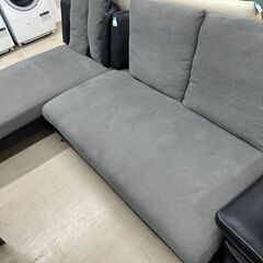 【ジャングルジャングル滋賀草津店】ジモティ来店特価!!　L字ソファー　ｸﾞﾚｰ×ﾌﾞﾗｯｸ　J-251101の画像