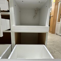 【ジャングルジャングル滋賀草津店】ジモティ来店特価!!　食器棚　ニトリ　ホワイト　J-251103の画像