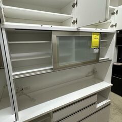 【ジャングルジャングル滋賀草津店】ジモティ来店特価!!　食器棚　ニトリ　ホワイト　J-251103の画像