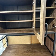 【ジャングルジャングル滋賀草津店】ジモティ来店特価!!　食器棚　ブラウン　J-251105の画像