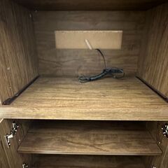 【ジャングルジャングル滋賀草津店】ジモティ来店特価!!　食器棚　ブラウン　J-251105の画像