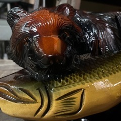 木彫りの熊の画像