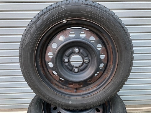 No.143 オールシーズンタイヤ155/65/14 4H PCD100 スチールホイール付4本セット