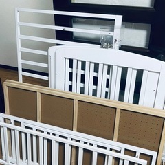 KATOJI（カトージ）ベビーベッド 子供ベッド 白/ホワイト(製番:02034)の画像