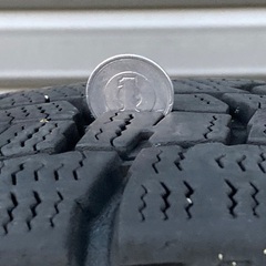 No.144 スタットレスタイヤ155/65/14 4H PCD100 スチールホイール付4本セットの画像