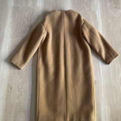 IENA ラムウール　ロングコート　ノーカラーの画像