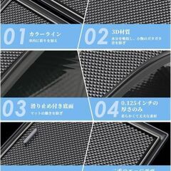 未使用 社外品 ランドクルーザー250系 ラバーマット 滑り止め 汚れ防止 ブラック 17枚の画像