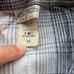 CalTop グレー系チェック オンブレチェック　2XL チカーノの画像