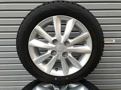 No.146 スタットレスタイヤ155/65/14 4H PCD100 アルミホイール付4本セット