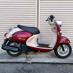 ビーノ 4ストロークエンジン グリップ新品 シート張替え済み 原付 関西外大近くの画像