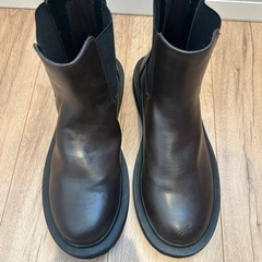 美品⭐︎GU×UNDERCOVER ブラウンレザー サイドゴアブーツ　28㎝の画像