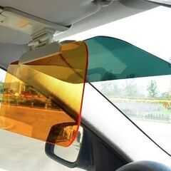 カーサンバイザー　車用サンバイザー 眩しさ軽減サンバイザー 昼間の日光や夜間のライト光 サングラス不要 角度調節可能 の画像
