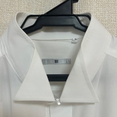ホワイト 長袖 フォーマルシャツ　ウエディングの画像
