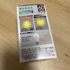 TOSHIBA LED電球 一般電球 60W形 電球色の画像