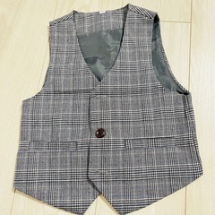  スーツ キッズ 男の子 子供フォーマル おしゃれ セット 6点セット ジャケット ベスト ズボン 蝶ネクタイ ネクタイ 紳士服 男児　100cmの画像