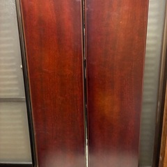 昭和　木製ドレッサー・鏡台 椅子付き、ダークブラウン　中古品の画像