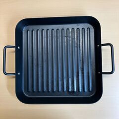 角型グリルパン・取っ手付き波型プレート 25cmの画像