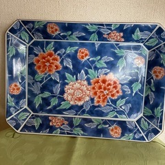 🌹美濃焼　豪華長方形大皿　庫山窯🌹の画像