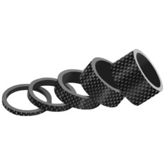 ロードバイク向けカーボン ステムスペーサー 5個セット 内径28.6mm 3/5/10/15/20mm の画像