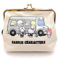 【未使用】サンリオ キャラクター キティーちゃん マイメロ キキララ 他 翠光舎 がま口 ポーチ 小物入れ SRC011の画像