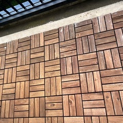 【譲渡先決定】カインズ　ウッドタイル36枚の画像