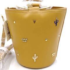 【未使用】ACCOMMODE アコモデ 2WAY サボテンバケットミニバッグ ショルダーベルト取り外し可能 YT452の画像