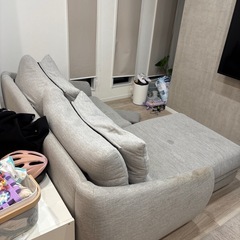 ニトリ３人掛けソファーの画像