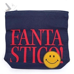 【未使用】ACCOMMODE アコモデ スマイリー クラッチバッグ SMILEY バッグ ネイビー FF152 レディースの画像