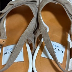 LANVIN en Bleu リボン サンダル 23.5 厚底 チャンキーヒールの画像