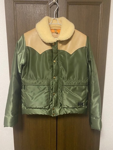 【Y00035】RMF × PORTER（ロッキーマウンテンフェザーベッド × ポーター）ボアカラーダウンジャケット　38(M)