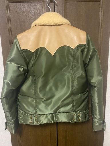 【Y00035】RMF × PORTER（ロッキーマウンテンフェザーベッド × ポーター）ボアカラーダウンジャケット　38(M)