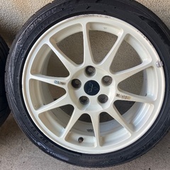 三菱ランサーエボリューション6 T.M.E 純正ホイール4本セット(タイヤ付)の画像