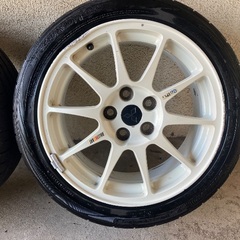 三菱ランサーエボリューション6 T.M.E 純正ホイール4本セット(タイヤ付)の画像