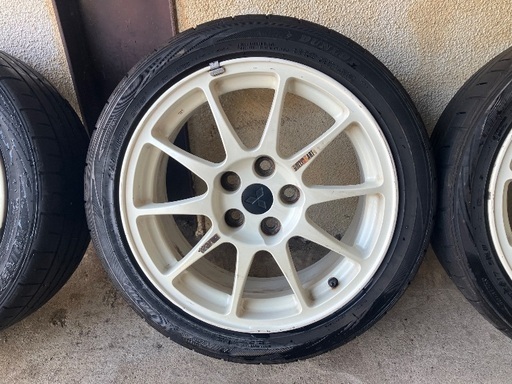 三菱ランサーエボリューション6 T.M.E 純正ホイール4本セット(タイヤ付)