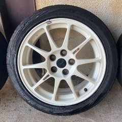 三菱ランサーエボリューション6 T.M.E 純正ホイール4本セット(タイヤ付)の画像