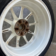 三菱ランサーエボリューション6 T.M.E 純正ホイール4本セット(タイヤ付)の画像